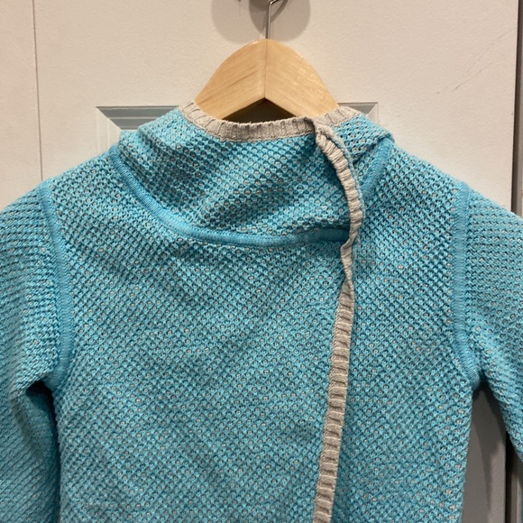 Ivivva Aqua/Light Blue & Light Grey Knit Hooded Sweater - Picture 2 of 7